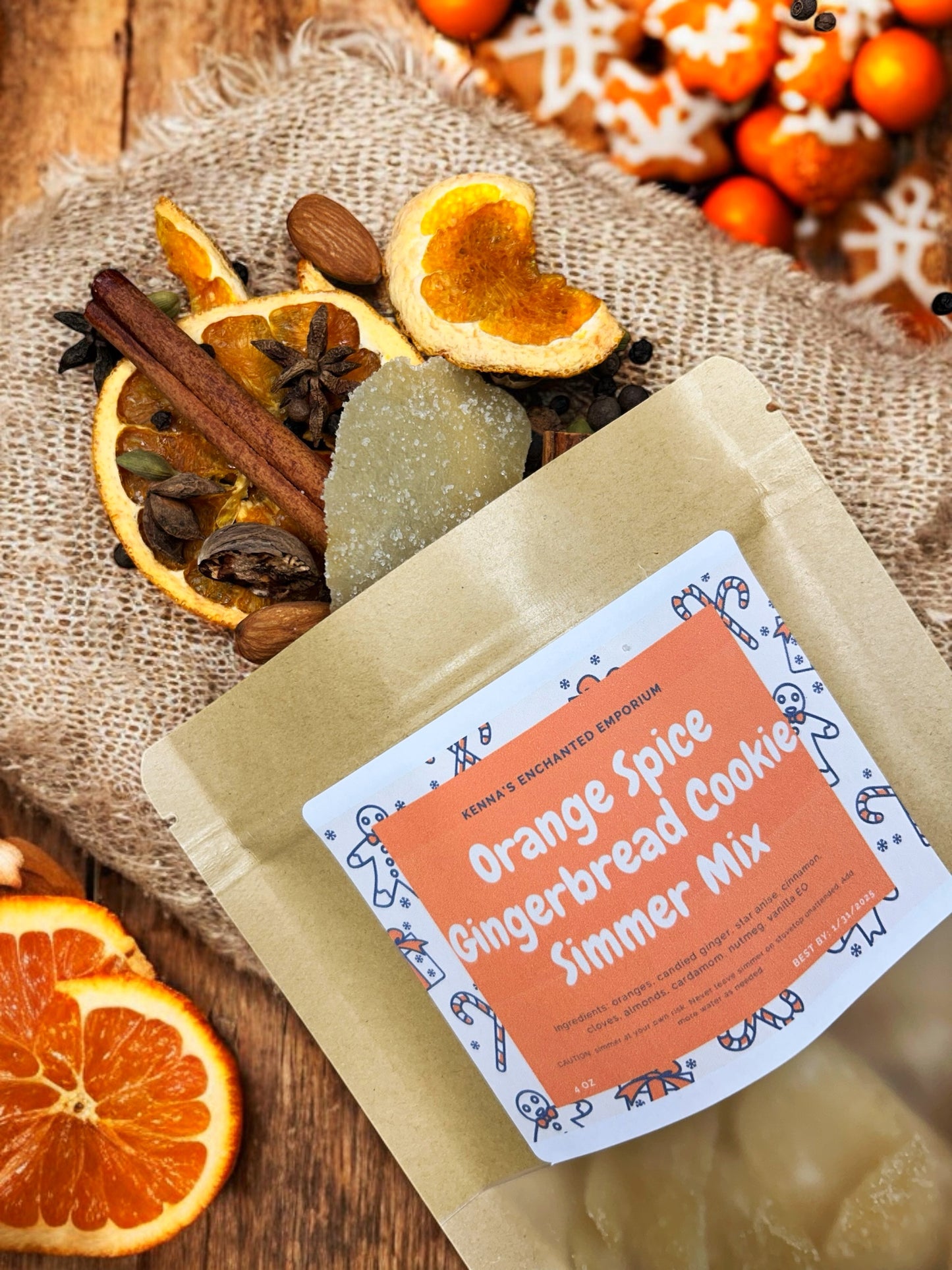 Orange Spice Gingerbread Cookie Simmer