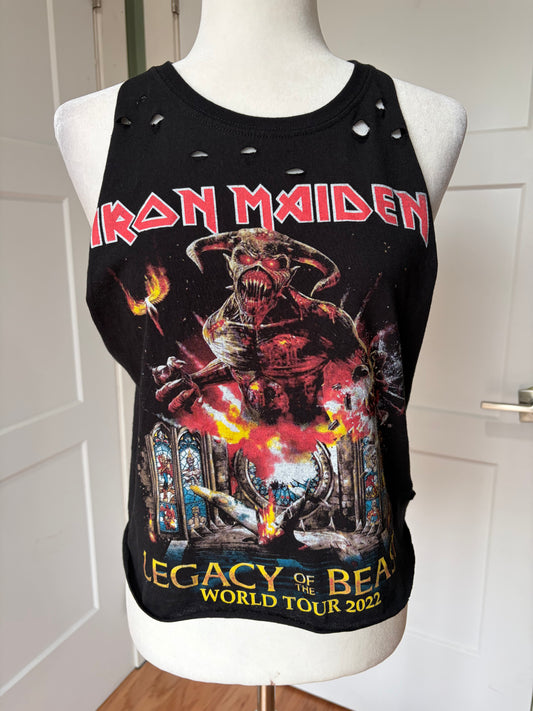 Iron Maiden Distressed Cropped Tank