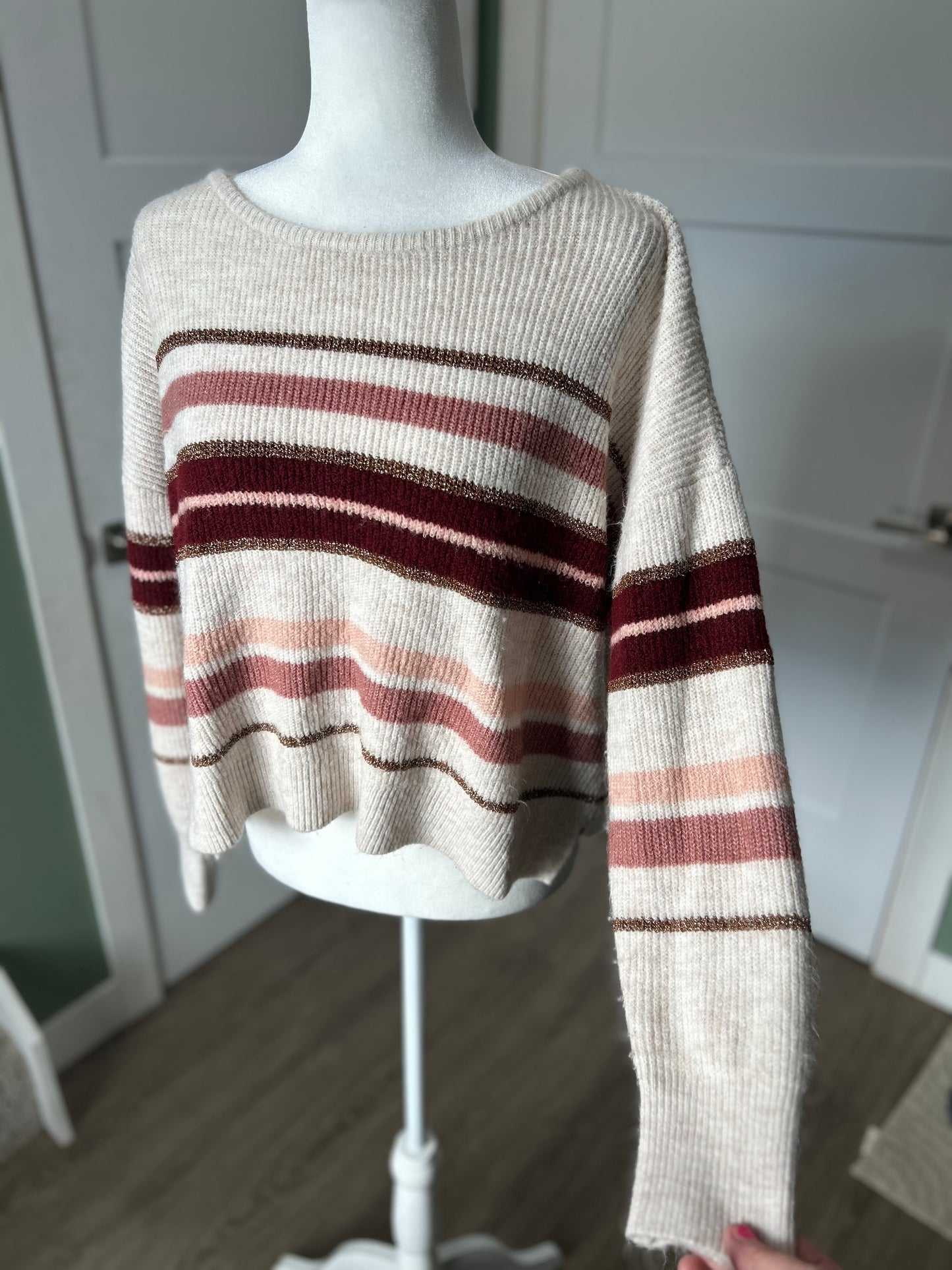 Shimmer Striped Sweater