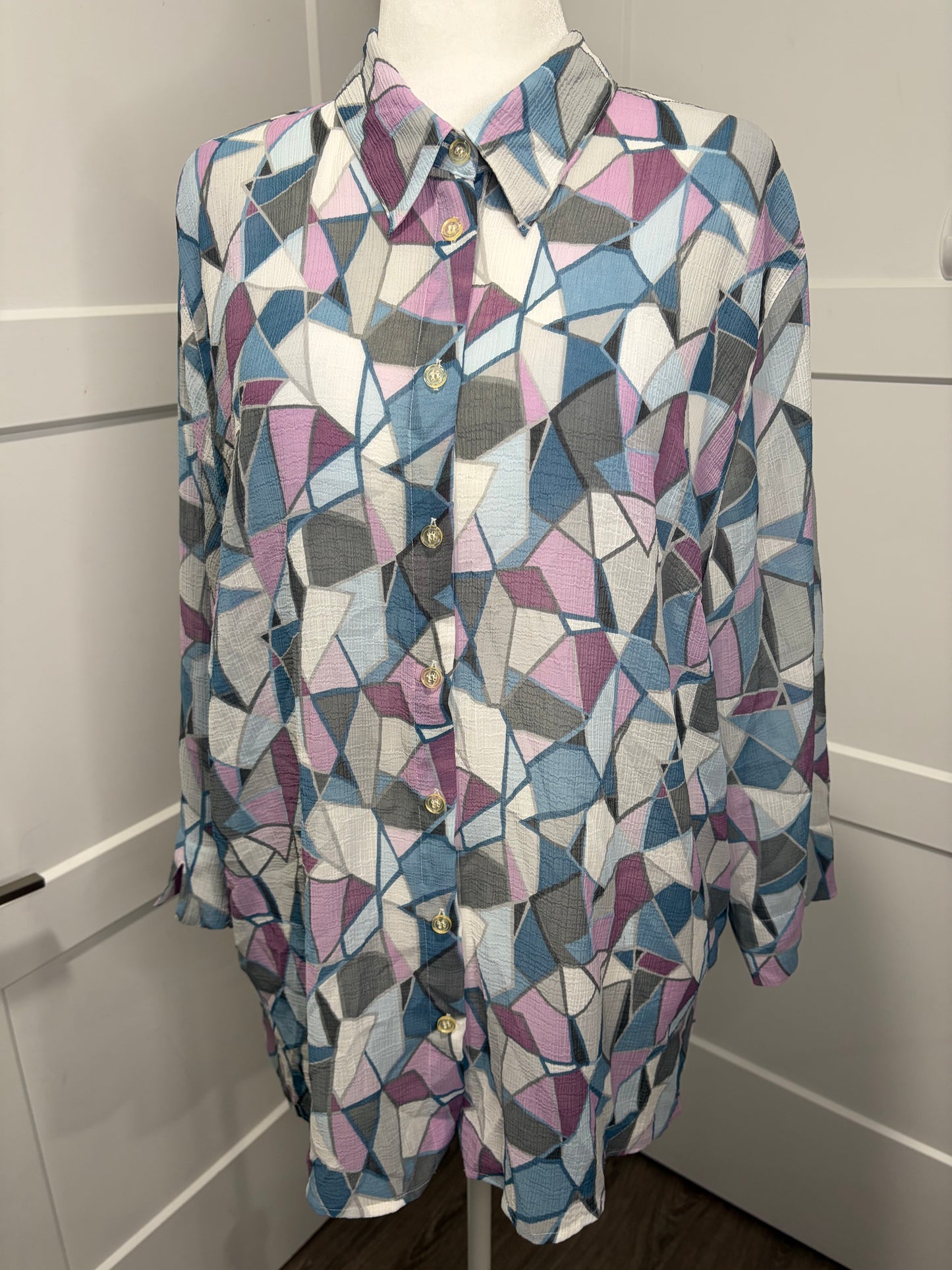 Vintage 90s Tunic Button Down