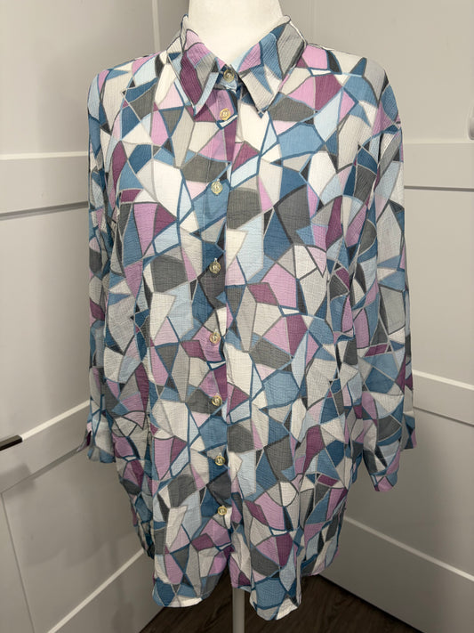 Vintage 90s Tunic Button Down